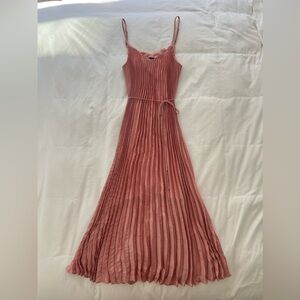 Pleated Banana Republic Dress in Dusty Rose Pink